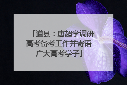 道县：唐超学调研高考备考工作并寄语广大高考学子
