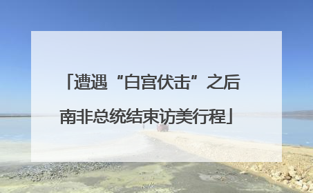 遭遇“白宫伏击”之后 南非总统结束访美行程