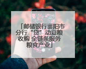 邮储银行襄阳市分行“贷”动夏粮收购 全链条服务粮食产业