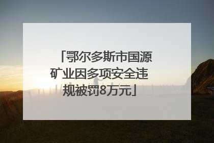 鄂尔多斯市国源矿业因多项安全违规被罚8万元