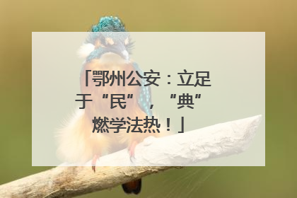 鄂州公安：立足于“民”，“典”燃学法热！