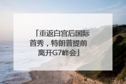 重返白宫后国际首秀，特朗普提前离开G7峰会