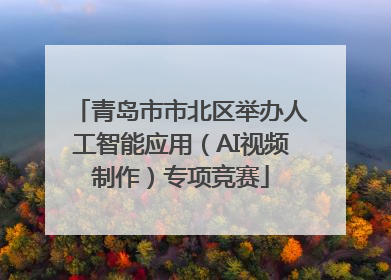 青岛市市北区举办人工智能应用（AI视频制作）专项竞赛