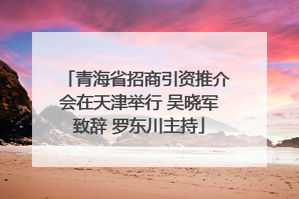 青海省招商引资推介会在天津举行 吴晓军致辞 罗东川主持
