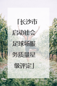 长沙市启动社会足球场服务质量星级评定