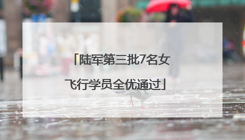 陆军第三批7名女飞行学员全优通过