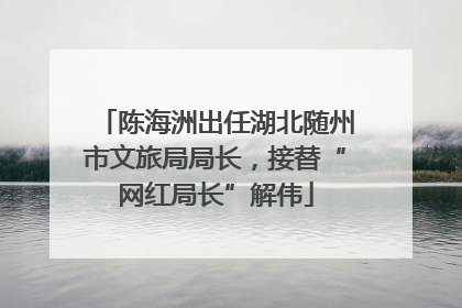 陈海洲出任湖北随州市文旅局局长，接替“网红局长”解伟