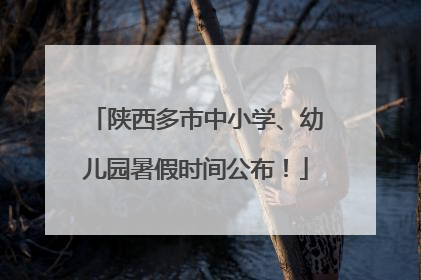 陕西多市中小学、幼儿园暑假时间公布！