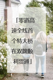 零道高速全线首个特大桥在双牌顺利贯通