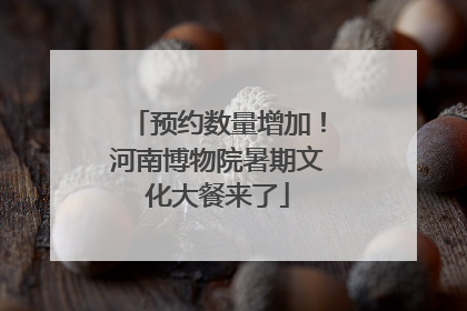 预约数量增加！河南博物院暑期文化大餐来了