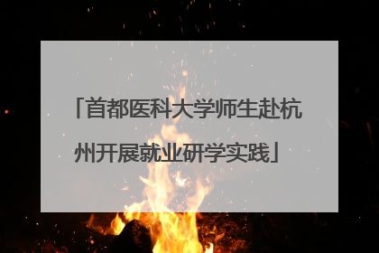 首都医科大学师生赴杭州开展就业研学实践