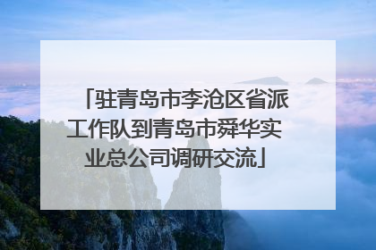 驻青岛市李沧区省派工作队到青岛市舜华实业总公司调研交流