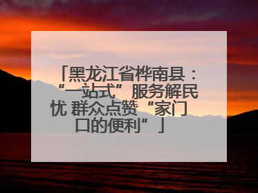 黑龙江省桦南县：“一站式”服务解民忧 群众点赞“家门口的便利”