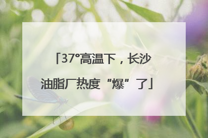 37°高温下，长沙油脂厂热度“爆”了