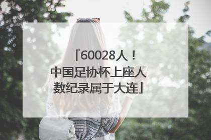60028人！中国足协杯上座人数纪录属于大连